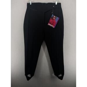 OBERMEYER Pants Womens 16 Ski Wool Blend Stirrup ITB Stretch Vintage Black NEW